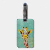 Gold, das Giraffen-Gepäckanhänger späht Gepäckanhänger (Rückseite vertikal)