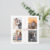 Gold, das wir noch verlängern, das Vows-FotoCollag Einladung (Stehend Vorderseite)