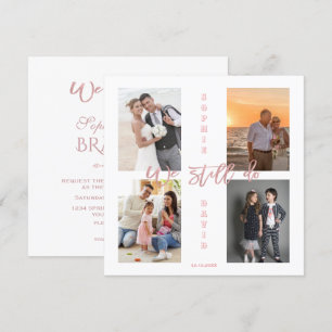 Gold, das wir noch verlängern, das Vows-FotoCollag Einladung
