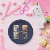 Gold, das wir noch verlängern, das Vows-FotoCollag Pappteller (Party)