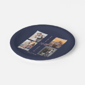 Gold, das wir noch verlängern, das Vows-FotoCollag Pappteller (Schrägansicht)