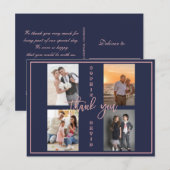 Gold, das wir noch verlängern, das Vows-FotoCollag Postkarte (Vorne/Hinten)