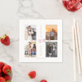 Gold, das wir noch verlängern, das Vows-FotoCollag Serviette (Beispiel)