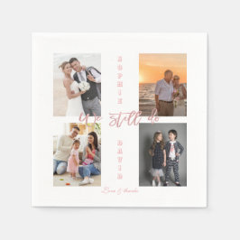 Gold, das wir noch verlängern, das Vows-FotoCollag Serviette