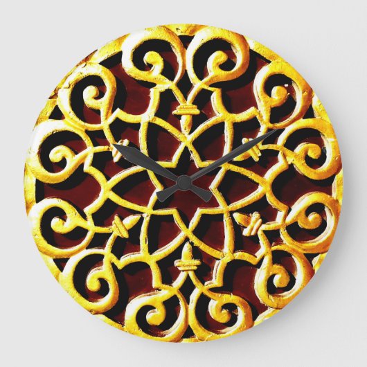 Gold Decoration Große Wanduhr (Vorderseite)