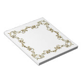 Gold Decorative Blumenbrille Notepad Notizblock (angewinkelt)