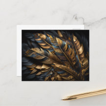 Gold Decorative Feathers