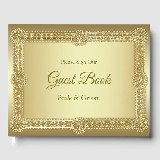 Gold Decorative Gästebuch (Vorderseite)