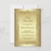 Gold Decorative Hochzeit rettet das Datum Save The Date (Vorderseite)