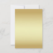 Gold Decorative Hochzeit rettet das Datum Save The Date (Rückseite)