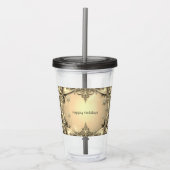 Gold Decorative Holiday Acrylic Tumbler Acryltrinkbecher (Vorderseite)