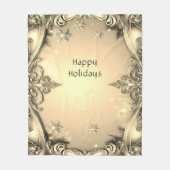 Gold Decorative Holiday Fleece Blanket (Vorderseite)