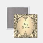 Gold Decorative Holiday Magnet (Vorderseite/Rückseite)