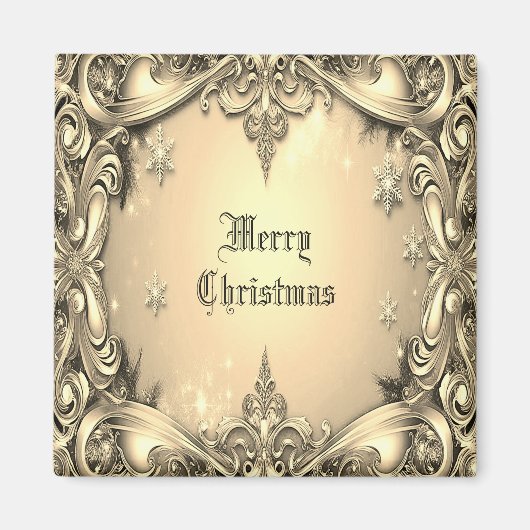 Gold Decorative Holiday Magnet (Vorne)