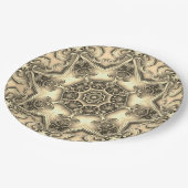 Gold Decorative Holiday Paper Plate Pappteller (Schrägansicht)