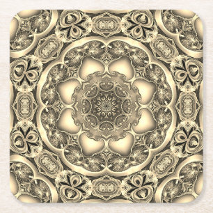 Gold Decorative Holiday Paper Untersetzer