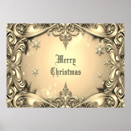 Gold Decorative Holiday Poster (Vorne)