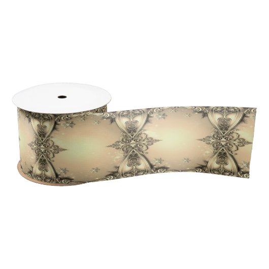 Gold Decorative Holiday Satin Ribbon Satinband (Spule)