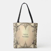 Gold Decorative Holiday Tote Bag Tasche (Rückseite)