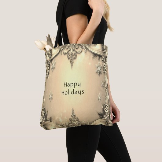 Gold Decorative Holiday Tote Bag Tasche (Von Nahem)