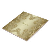 Gold Decorative Keramik Tile Fliese (Seite)