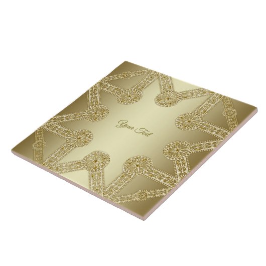 Gold Decorative Keramik Tile Fliese (Seite)