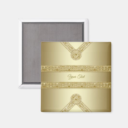 Gold Decorative Magnet (Vorderseite/Rückseite)