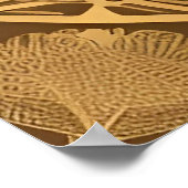 Gold Decorative Owl Mandala Design Poster (Ecke)