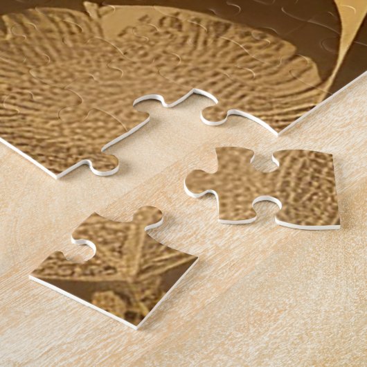 Gold Decorative Owl Mandala Design Puzzle (Seite)