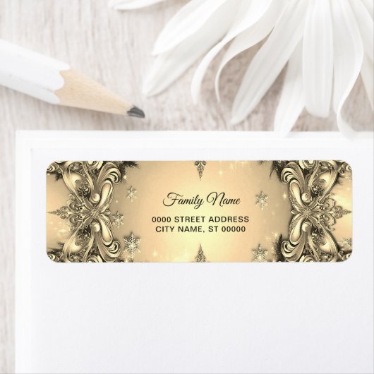Gold Decorative Rücksendeadresse (Insitu)