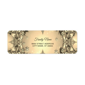 Gold Decorative Rücksendeadresse
