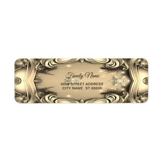 Gold Decorative Rücksendeadresse (Vorne)