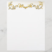 Gold Decorative Scroll Border Flyer (Vorne)