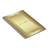 Gold Decorative Spiral Notebook Notizblock (Rechte Seite)