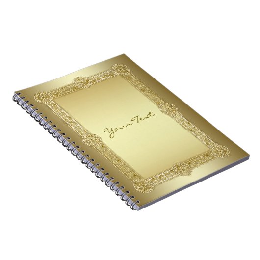 Gold Decorative Spiral Notebook Notizblock (Rechte Seite)