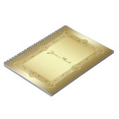Gold Decorative Spiral Notebook Notizblock (Linke Seite)