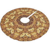 Gold Decorative Tree Skirt Polyester Weihnachtsbaumdecke (Schrägansicht)
