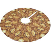 Gold Decorative Tree Skirt Polyester Weihnachtsbaumdecke (Schrägansicht)