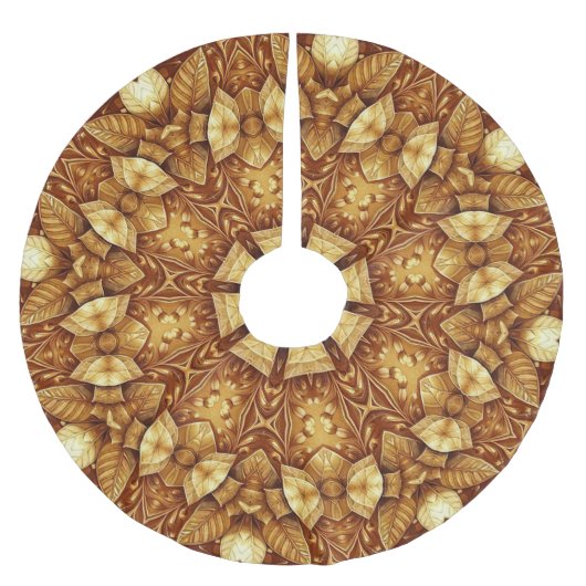 Gold Decorative Tree Skirt Polyester Weihnachtsbaumdecke (Vorderseite)