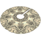 Gold Decorative Tree Skirt Polyester Weihnachtsbaumdecke (Schrägansicht)