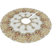 Gold Decorative Tree Skirt Polyester Weihnachtsbaumdecke (Schrägansicht)