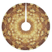 Gold Decorative Tree Skirt Polyester Weihnachtsbaumdecke (Vorderseite)
