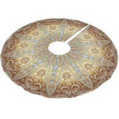 Gold Decorative Weihnachtsbaumrock Polyester Weihnachtsbaumdecke (Schrägansicht)