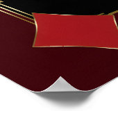 Gold Deep Burgundy Casino Wedding Seating Chart  Poster (Ecke)