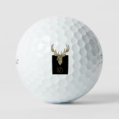 Gold Deer Head Golfball (Vorderseite)