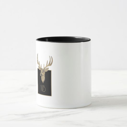 Gold Deer Head Tasse (Zentrum)