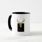 Gold Deer Head Tasse (Vorderseite Links)