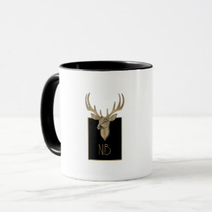 Gold Deer Head Tasse
