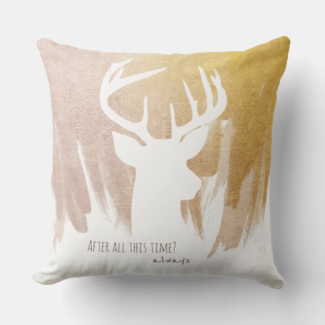 Gold Deer Patronus Pillow Kissen (Vorderseite)