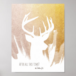 Gold Deer Patronus Poster